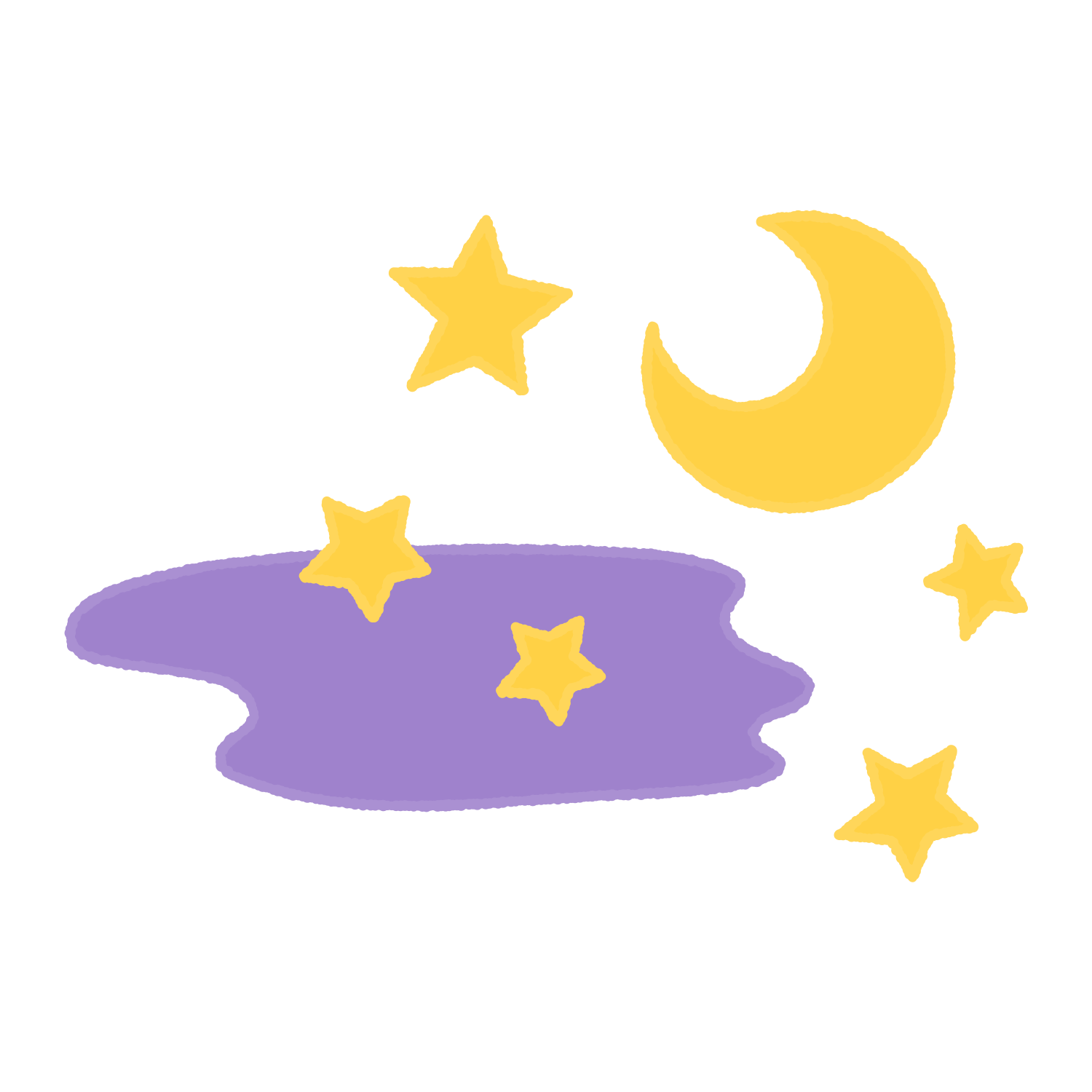 月と星のフリーイラスト