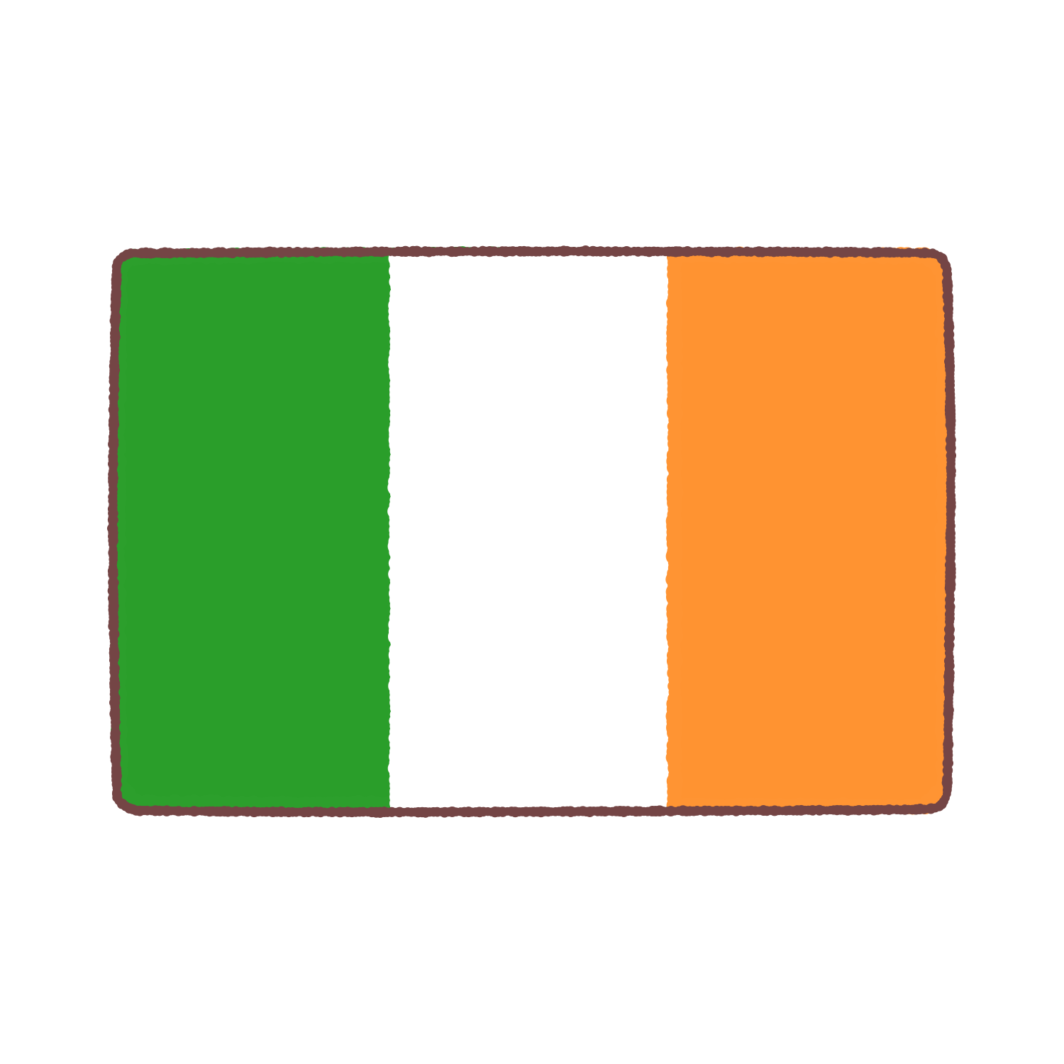 アイルランド国旗のイラスト