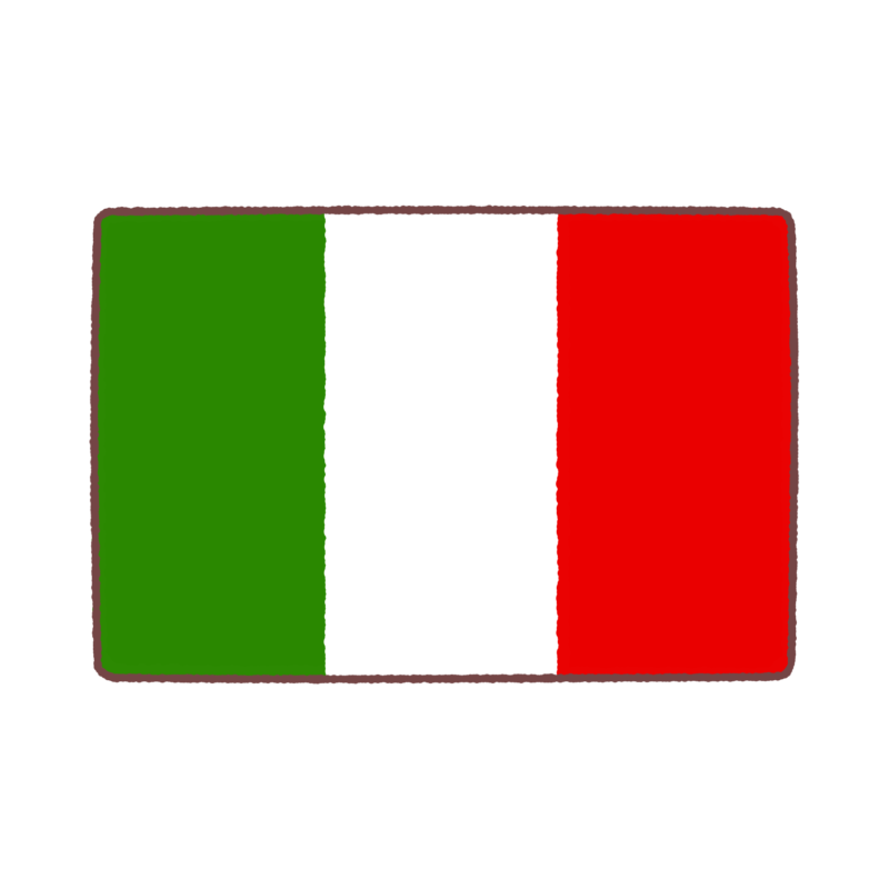 イタリア国旗のイラスト