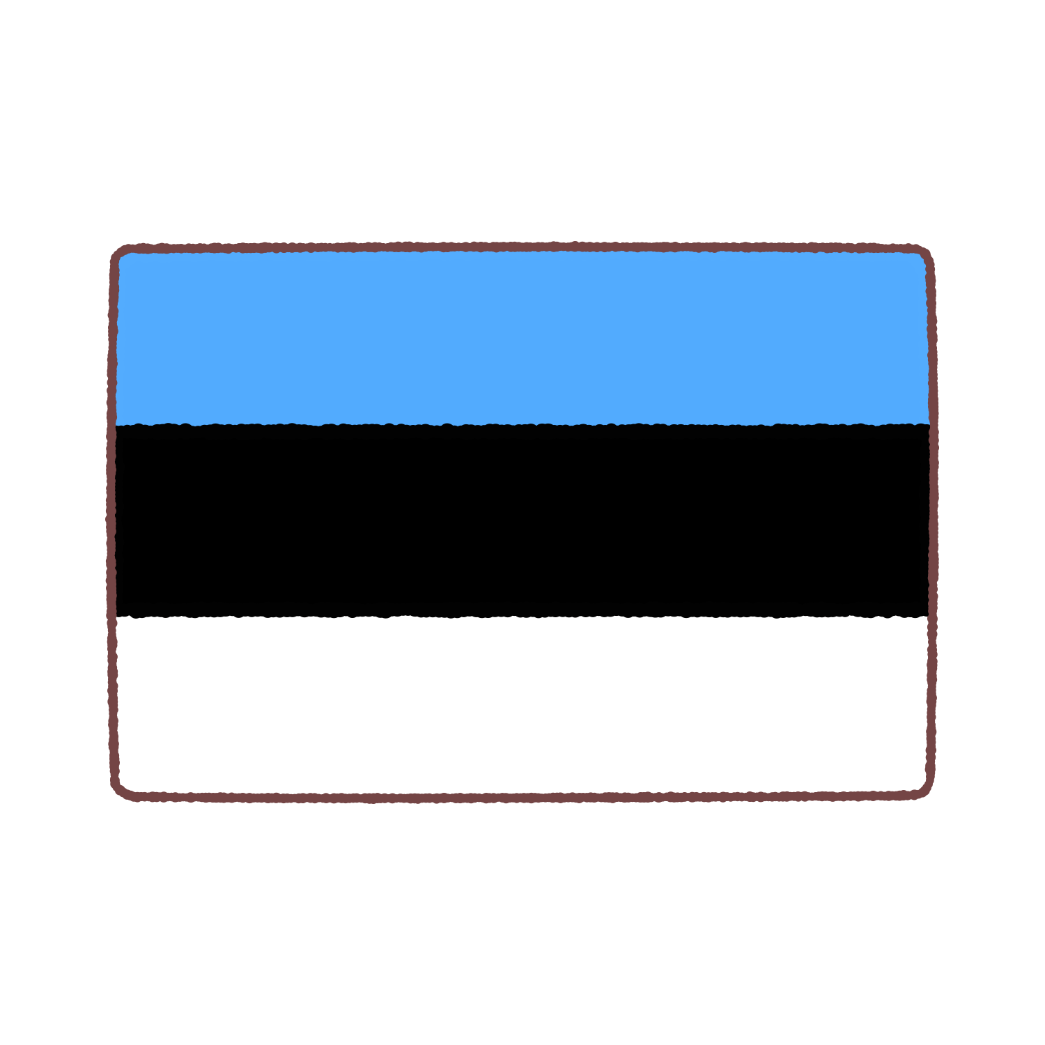 エストニア国旗のイラスト