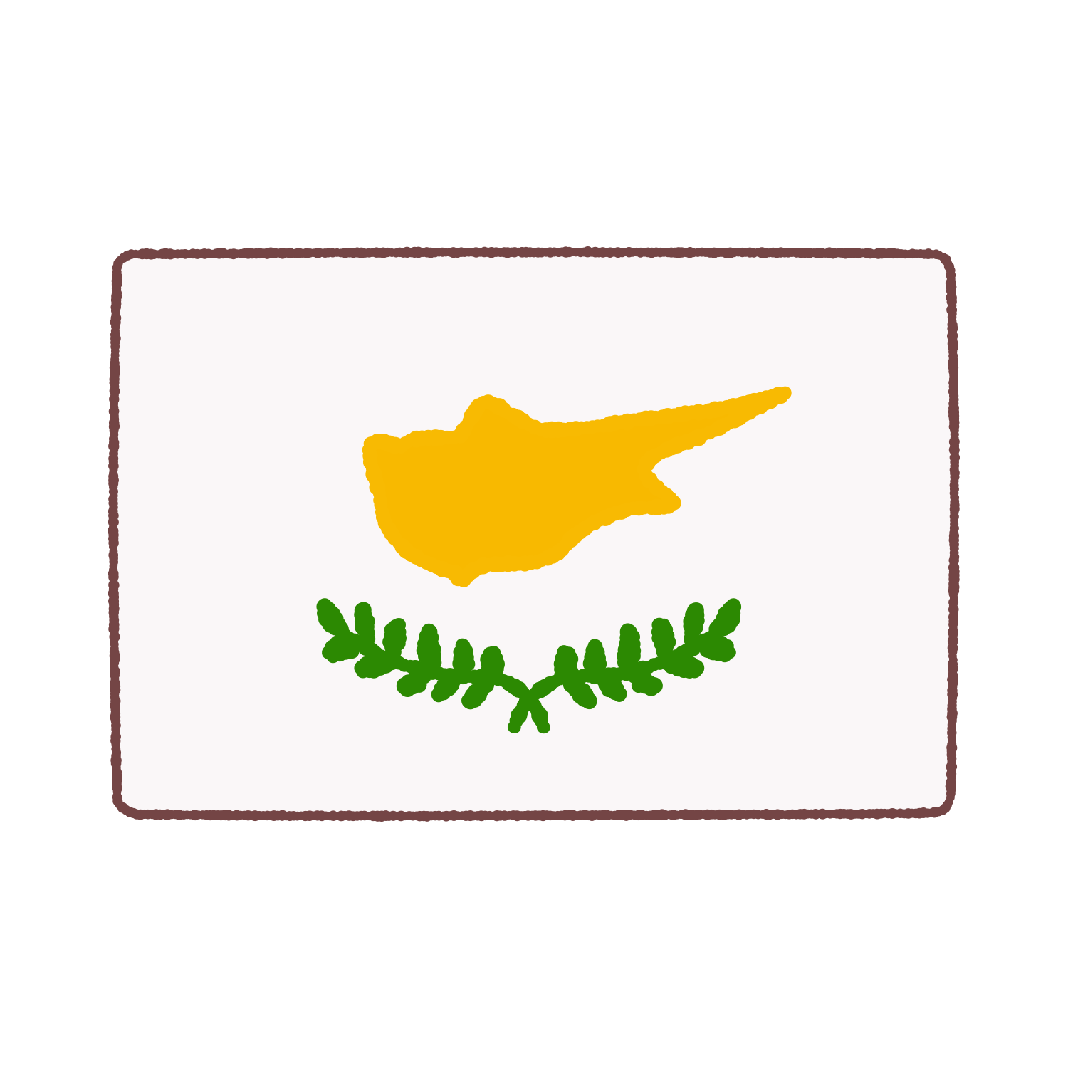 キプロス国旗のイラスト