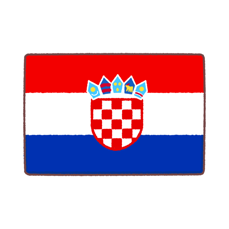 クロアチア国旗のイラスト