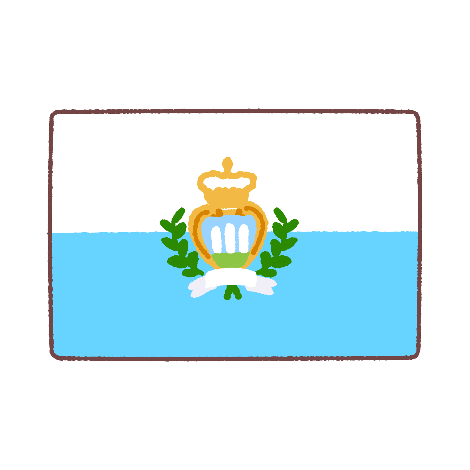 サンマリノ国旗のイラスト