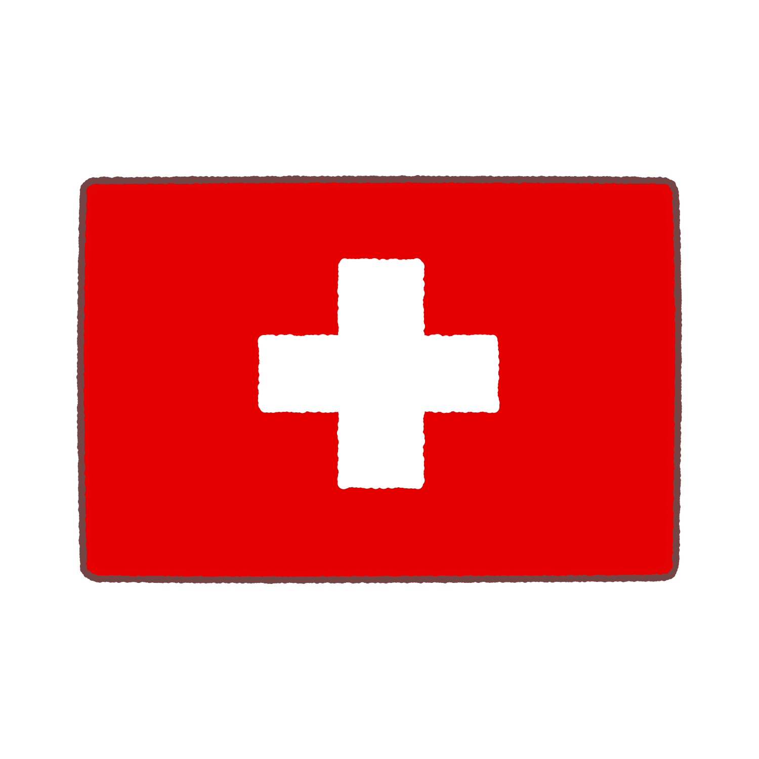スイス国旗のイラスト