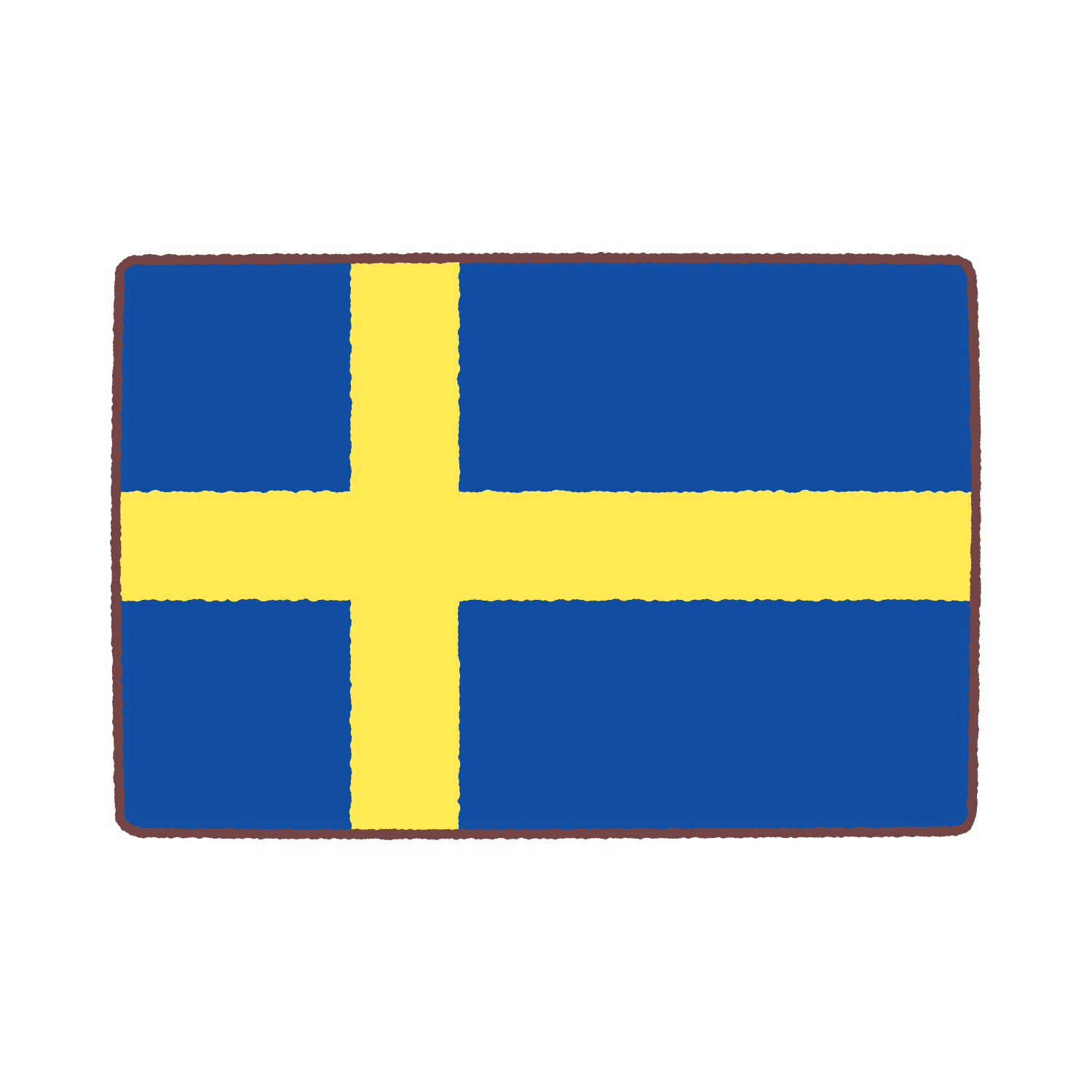 スウェーデン国旗のイラスト