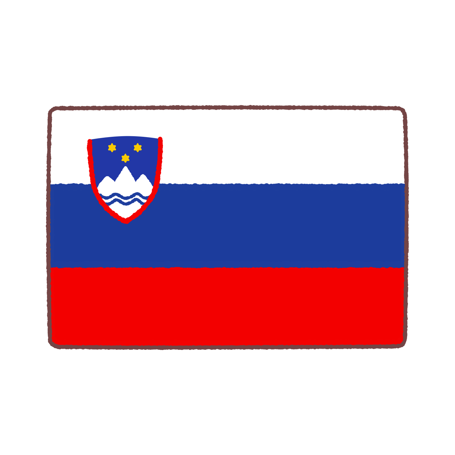 スロベニア国旗のイラスト
