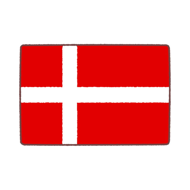 デンマーク国旗のイラスト