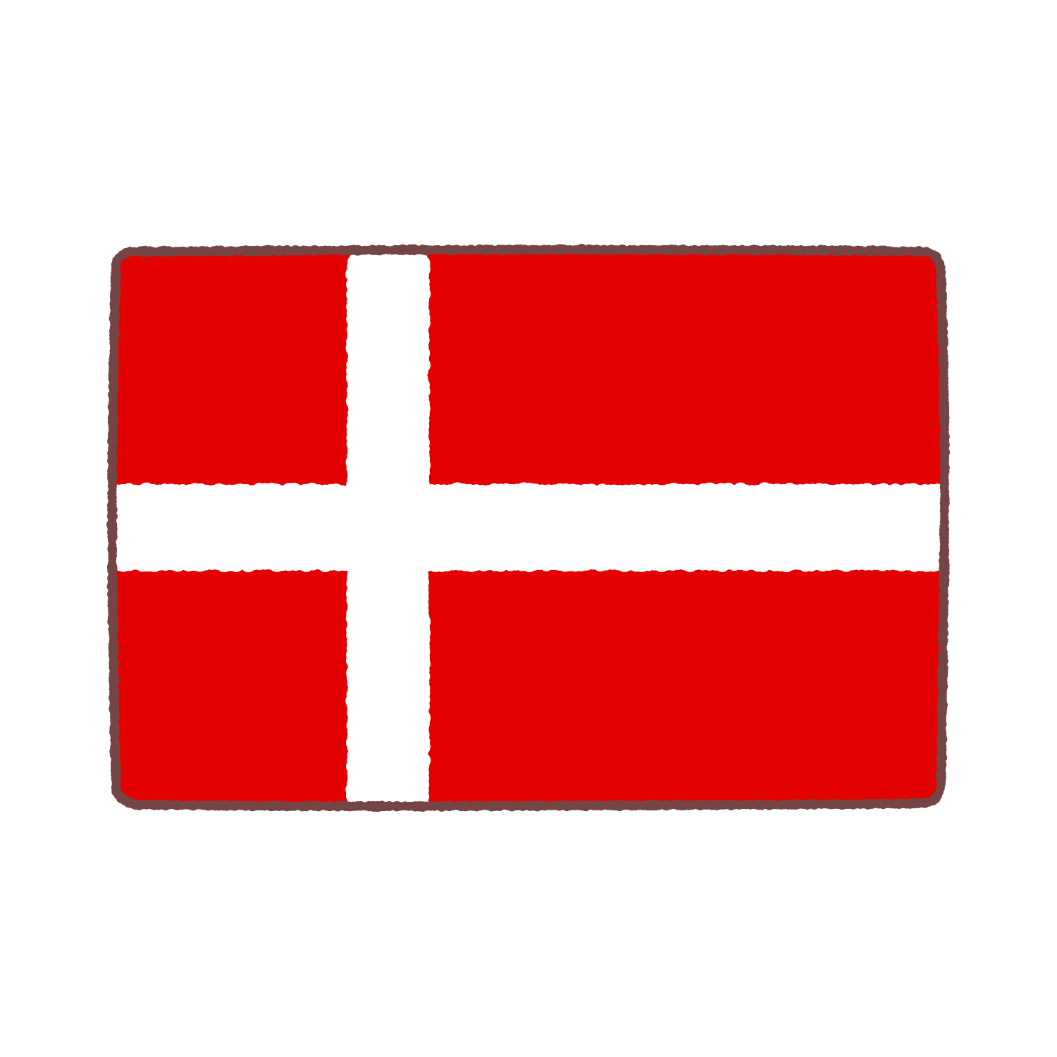 デンマーク国旗のイラスト