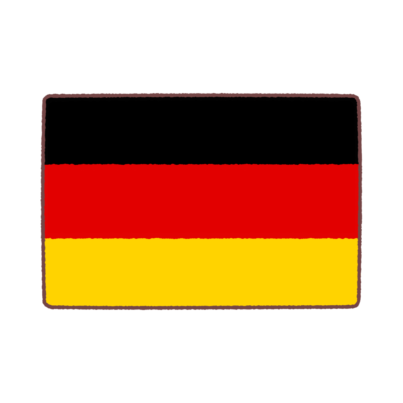 ドイツ（germany）国旗のイラスト