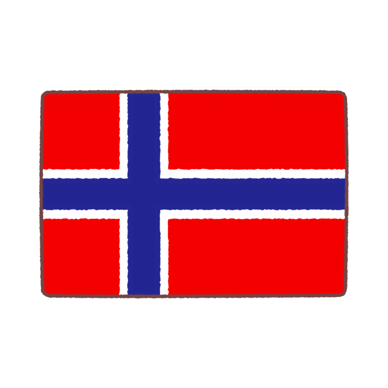 ノルウェー国旗のイラスト