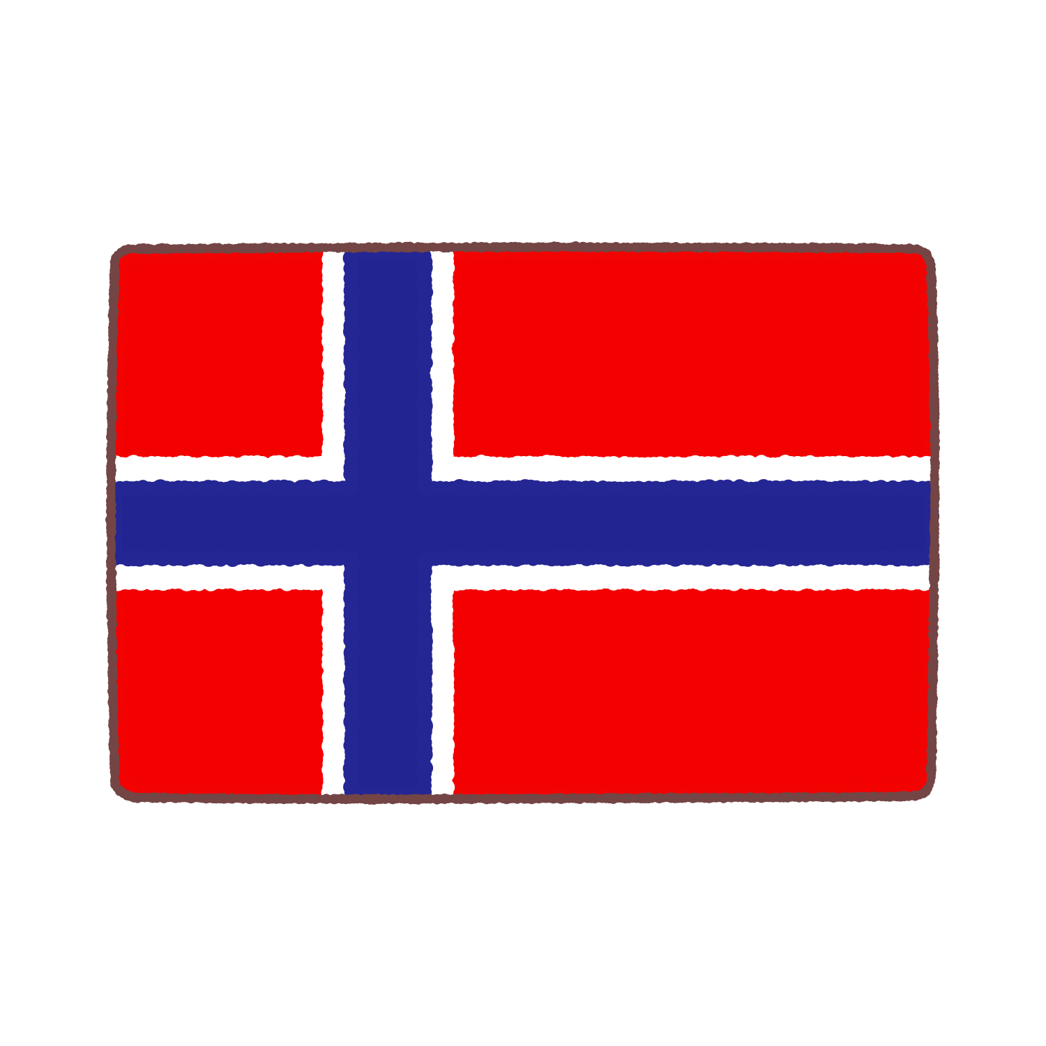 ノルウェー国旗のイラスト
