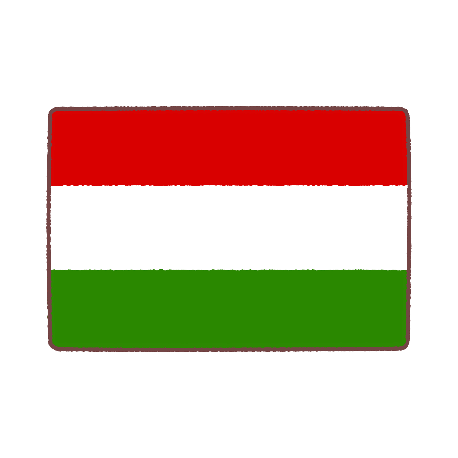 ハンガリー（hungary）国旗のイラスト