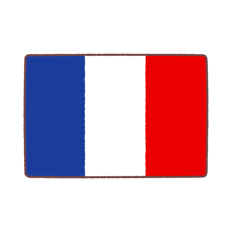 フランス（france）国旗のイラスト
