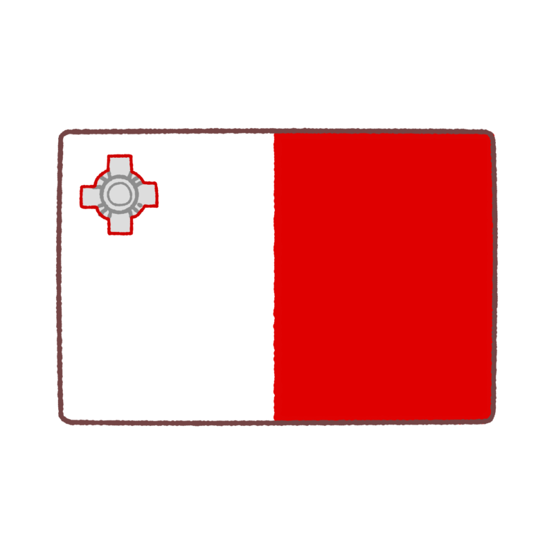マルタ国旗のイラスト