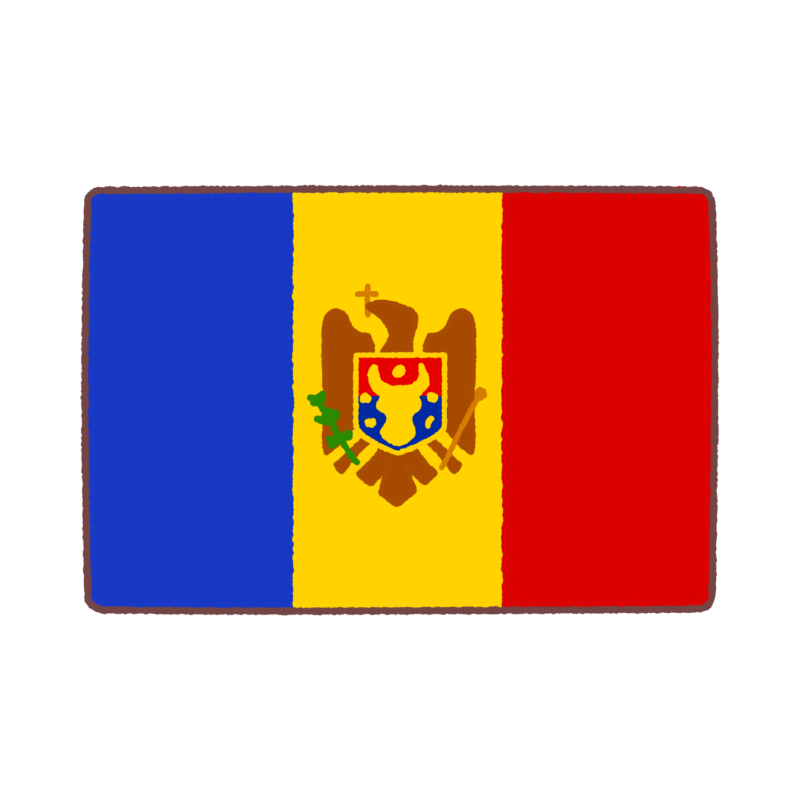モルドバ（moldova）国旗のイラスト