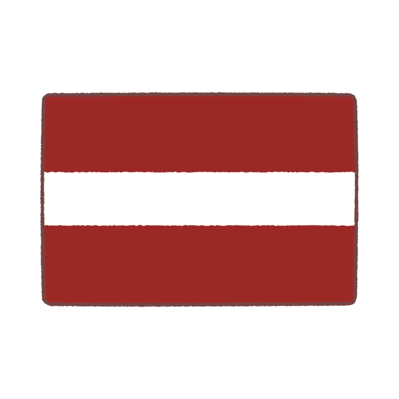 ラトビア（latvia）国旗のイラスト