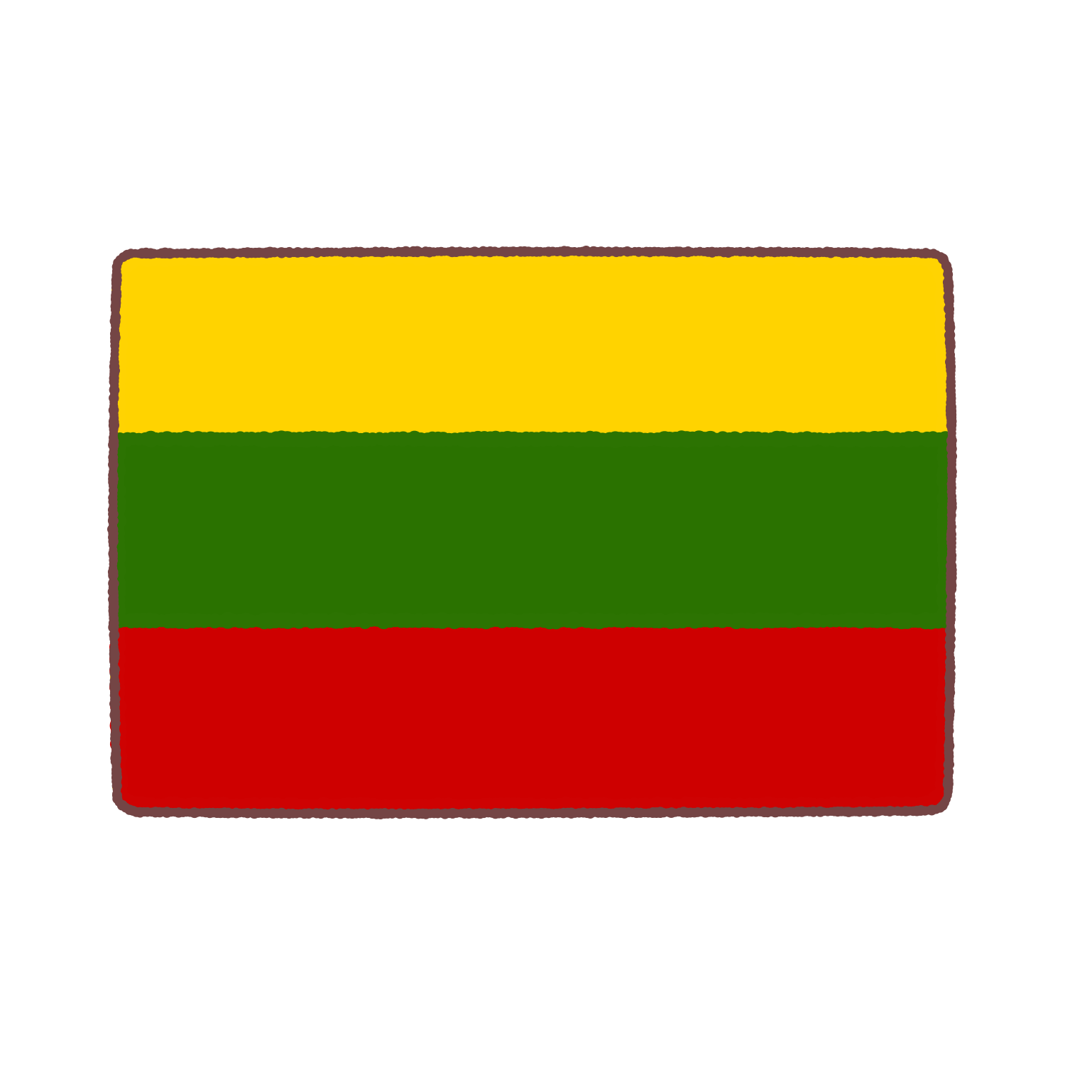 リトアニア国旗のイラスト