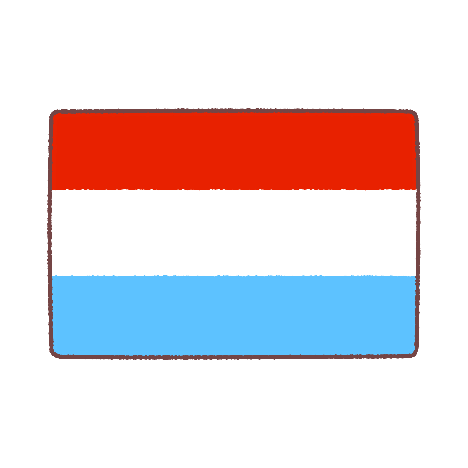 ルクセンブルグ国旗のイラスト
