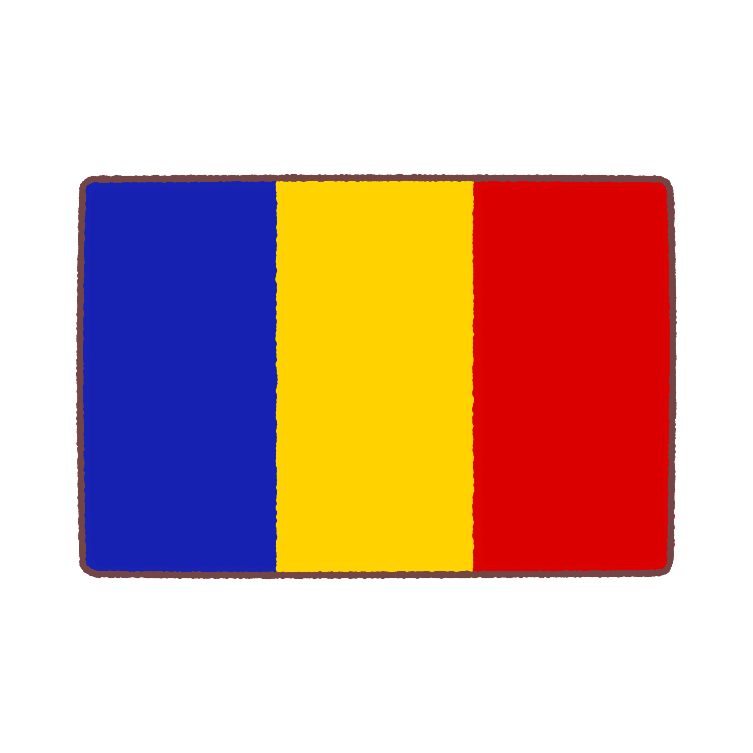 ルーマニア国旗のイラスト