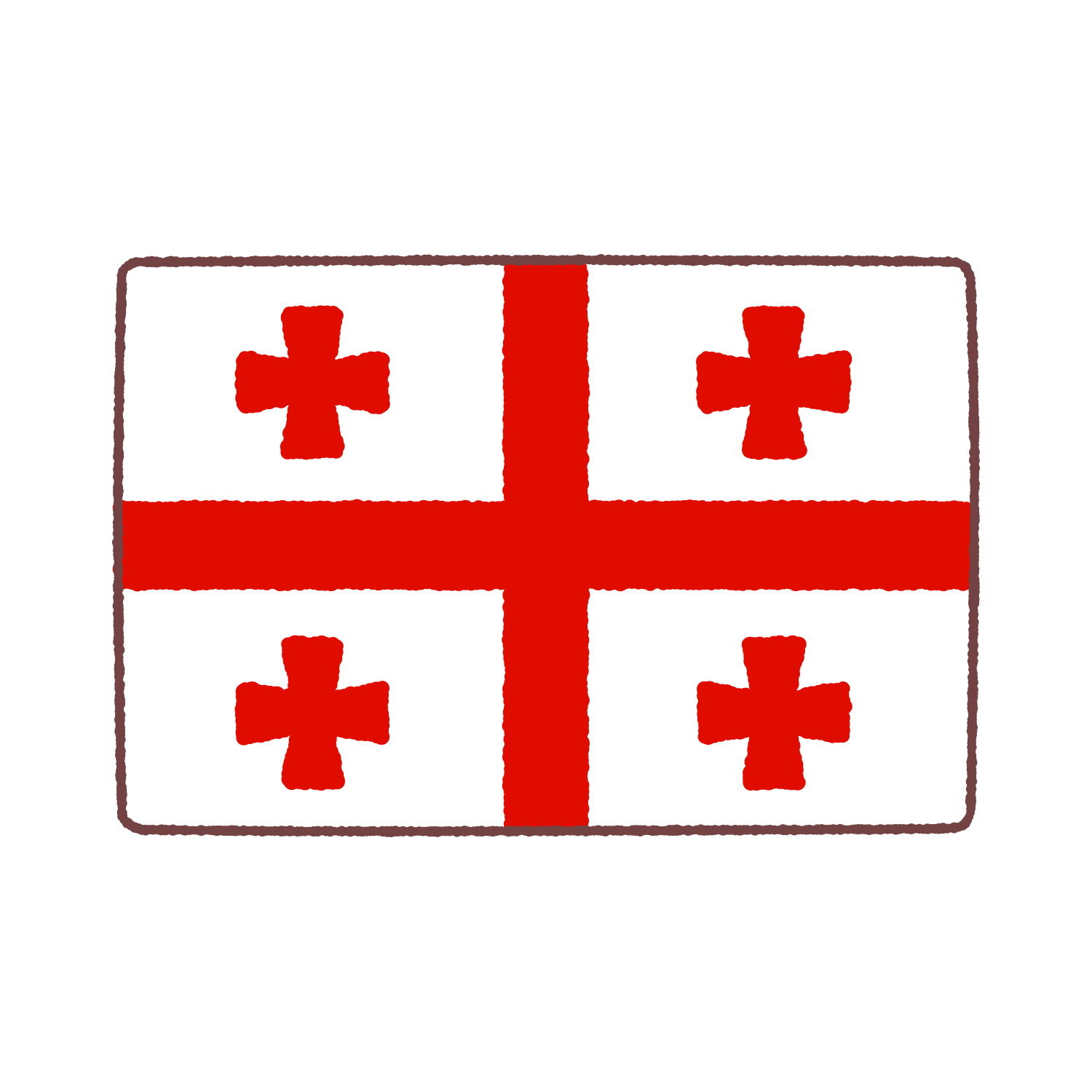 ジョージア国旗のイラスト