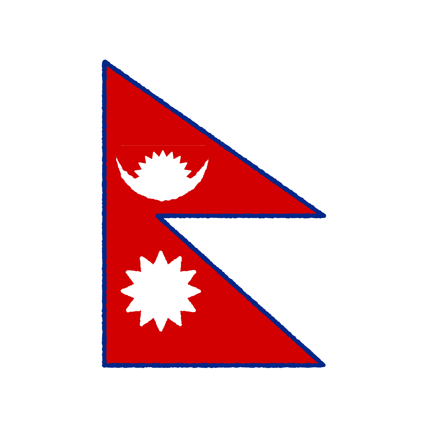ネパール国旗のイラスト