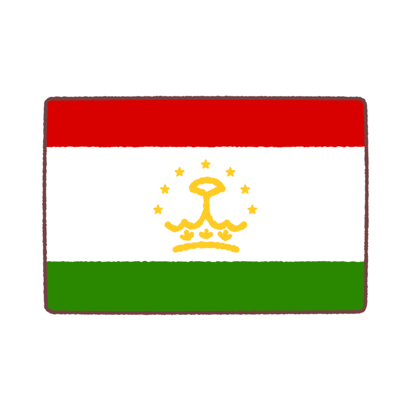 タジキスタン国旗のイラスト