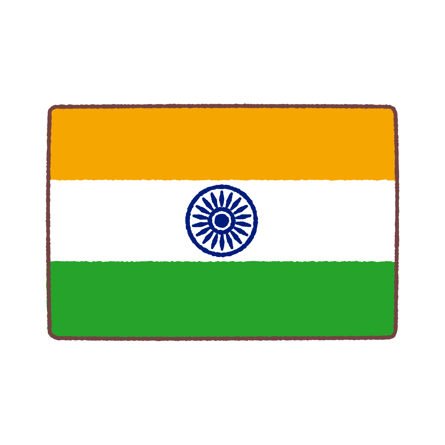 インド国旗のイラスト