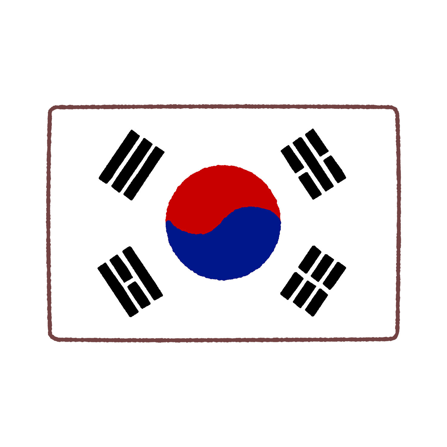 大韓民国国旗のイラスト