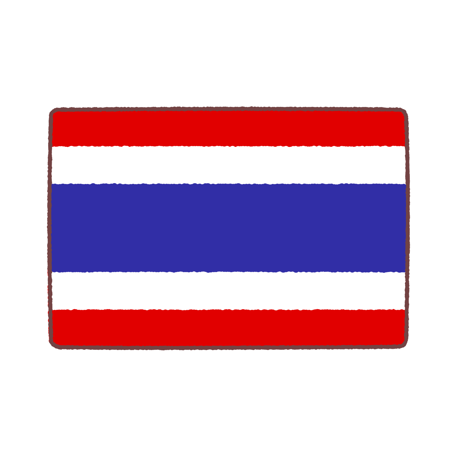 タイ国旗のイラスト