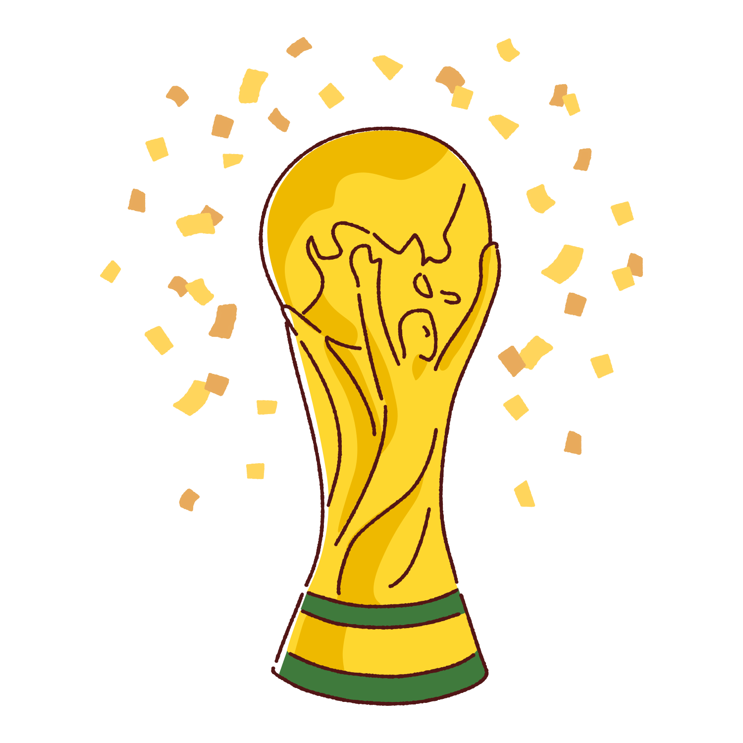 サッカーワールドカップのイラスト