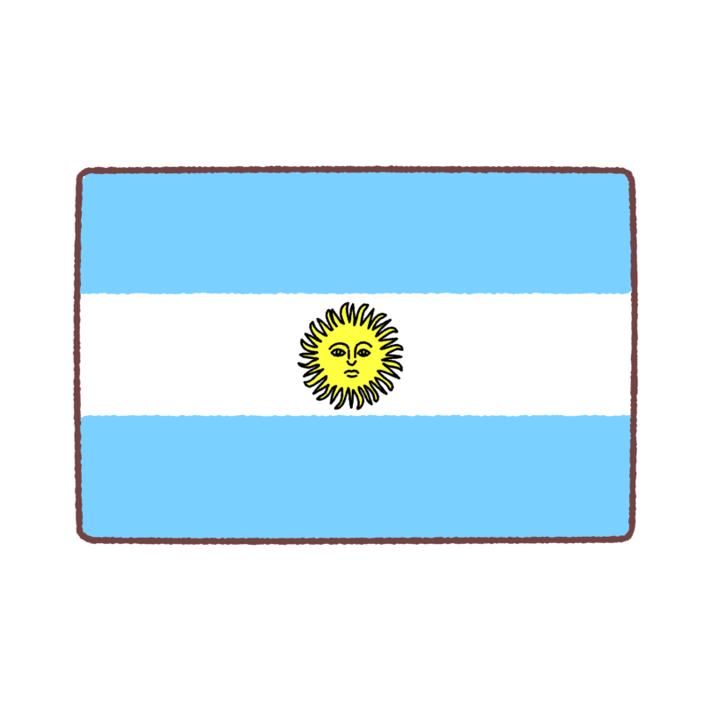 アルゼンチン国旗のイラスト