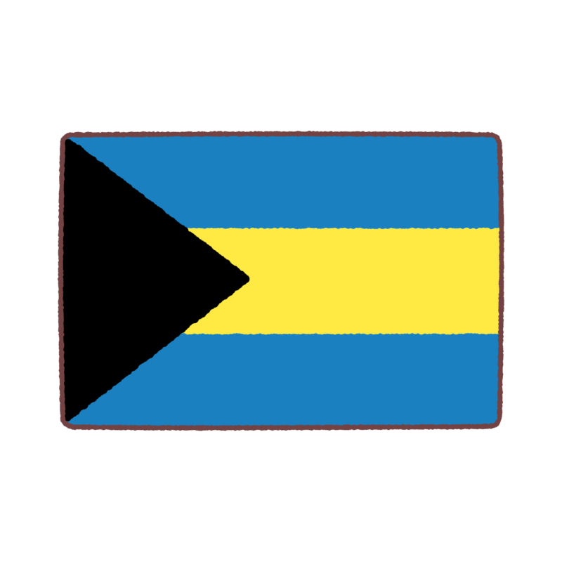 バハマ国旗のイラスト