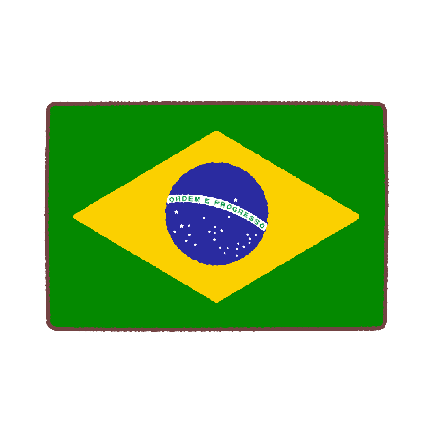 ブラジル国旗のイラスト