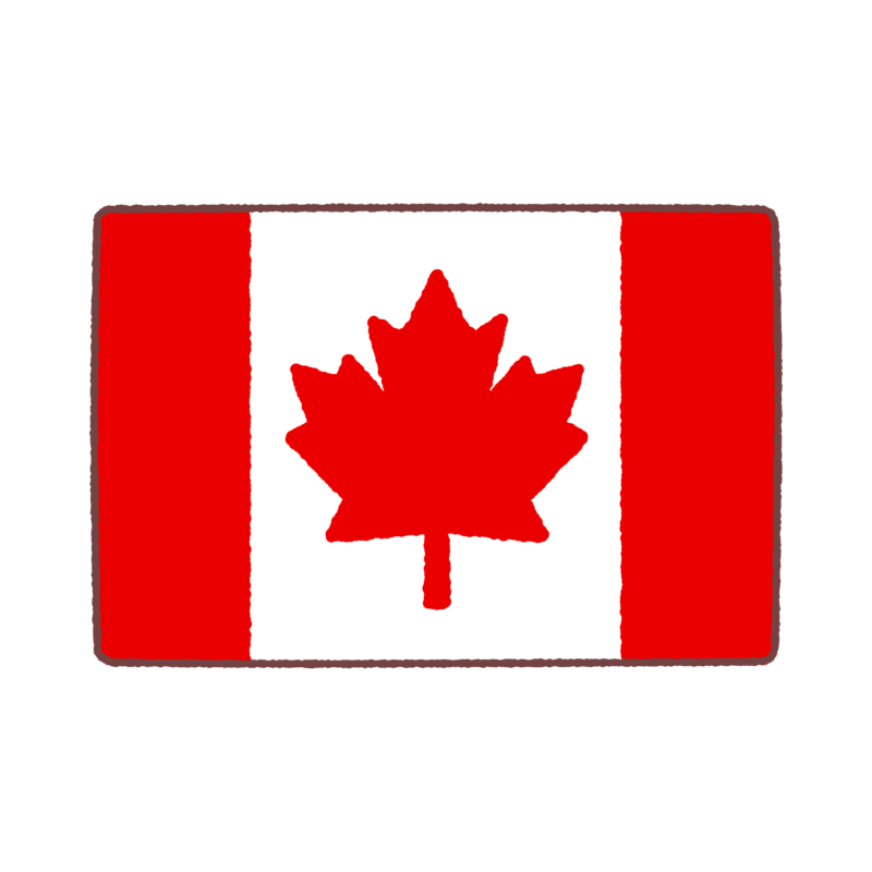 カナダ国旗のイラスト