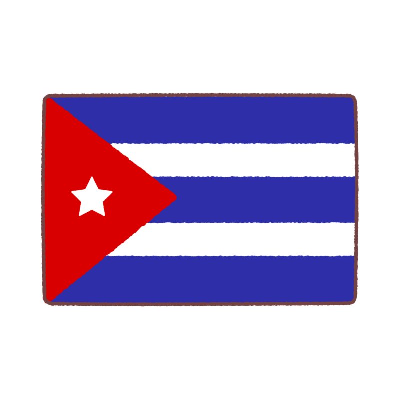 キューバ国旗のイラスト