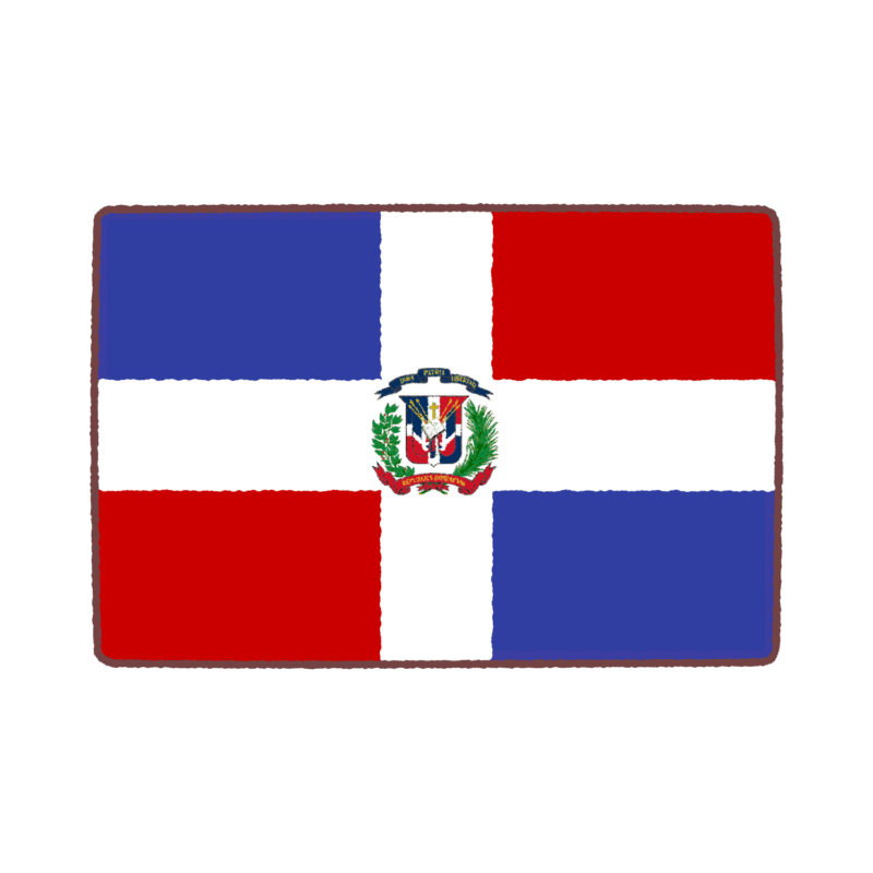 ドミニカ共和国国旗のイラスト