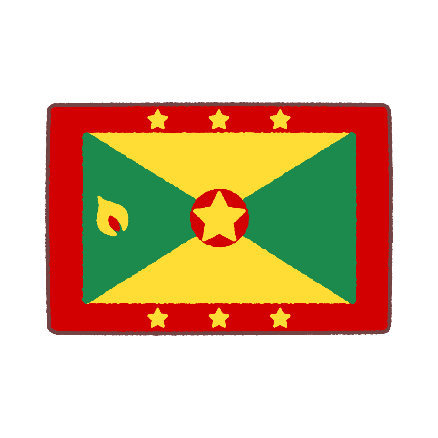 グレナダ国旗のイラスト