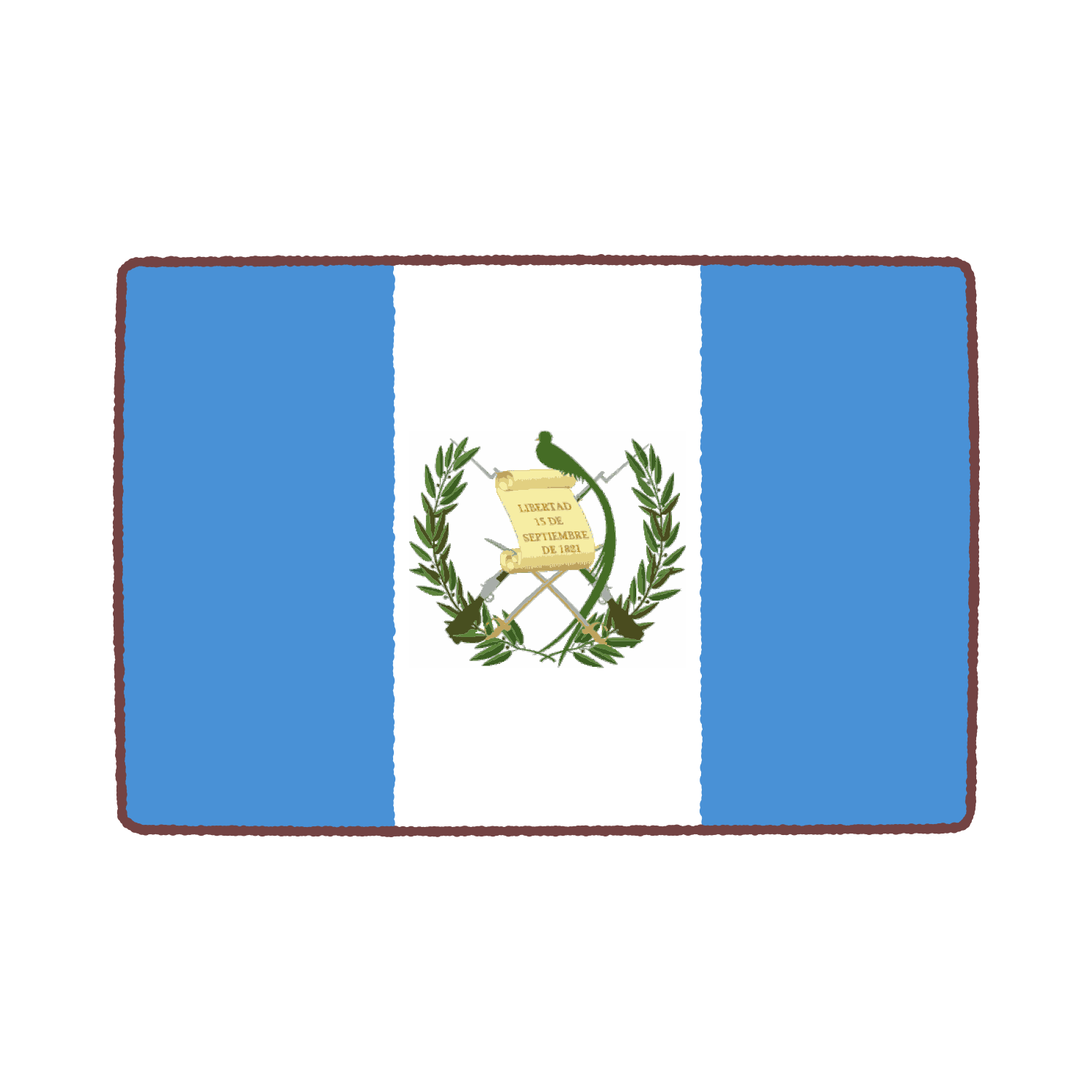 グアテマラ国旗のイラスト