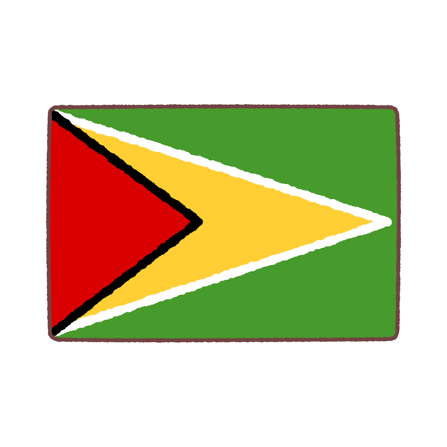 ガイアナ国旗のイラスト