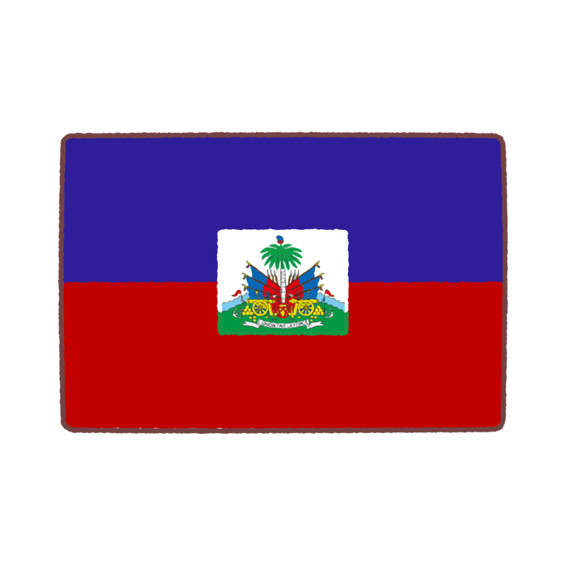 ハイチ国旗のイラスト