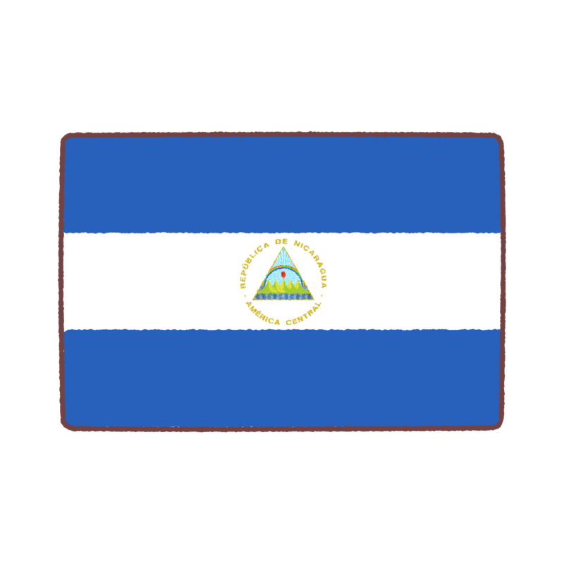 ニカラグア国旗のイラスト