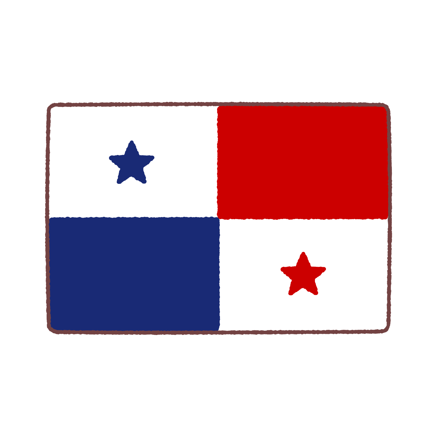パナマ国旗のイラスト