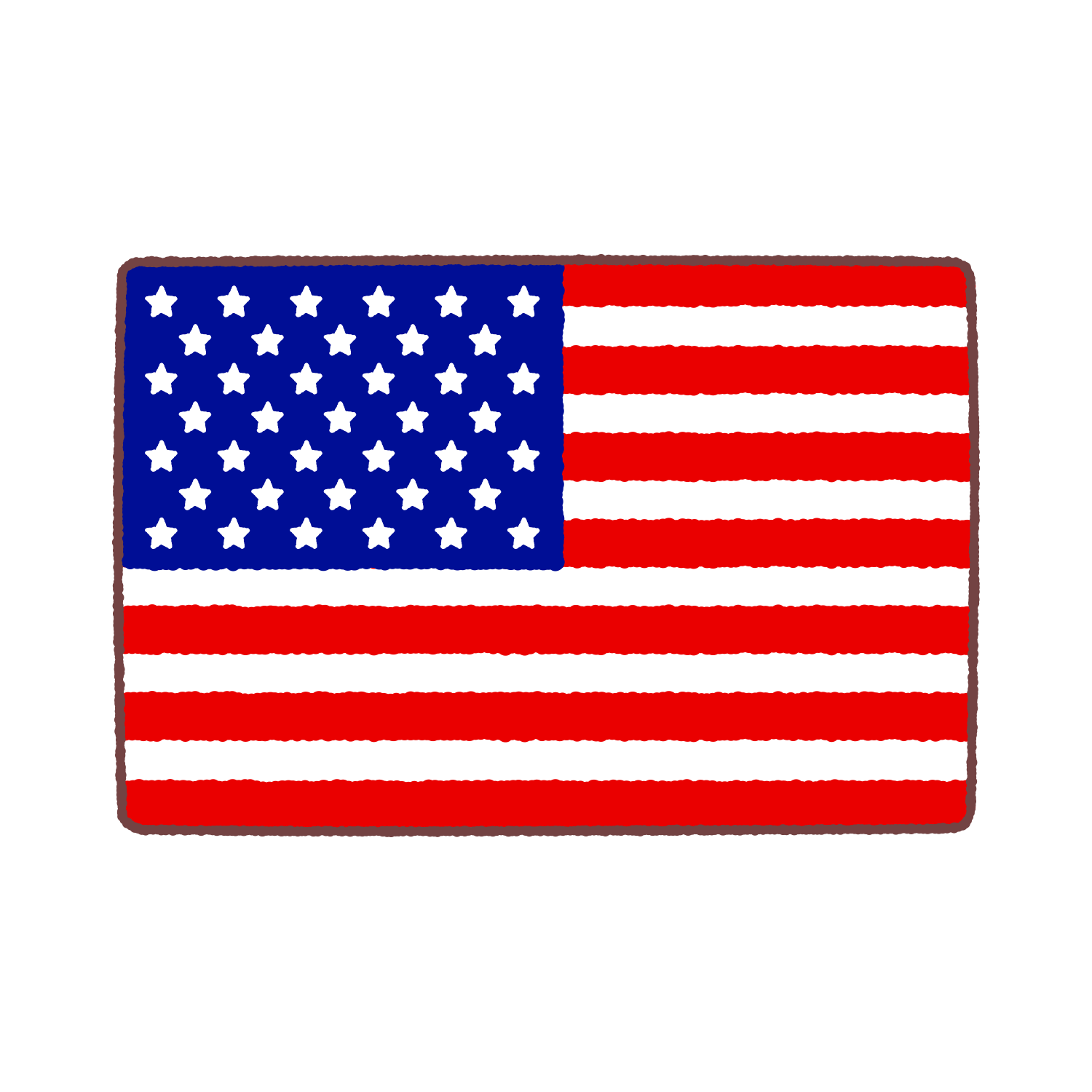 アメリカ合衆国国旗のイラスト