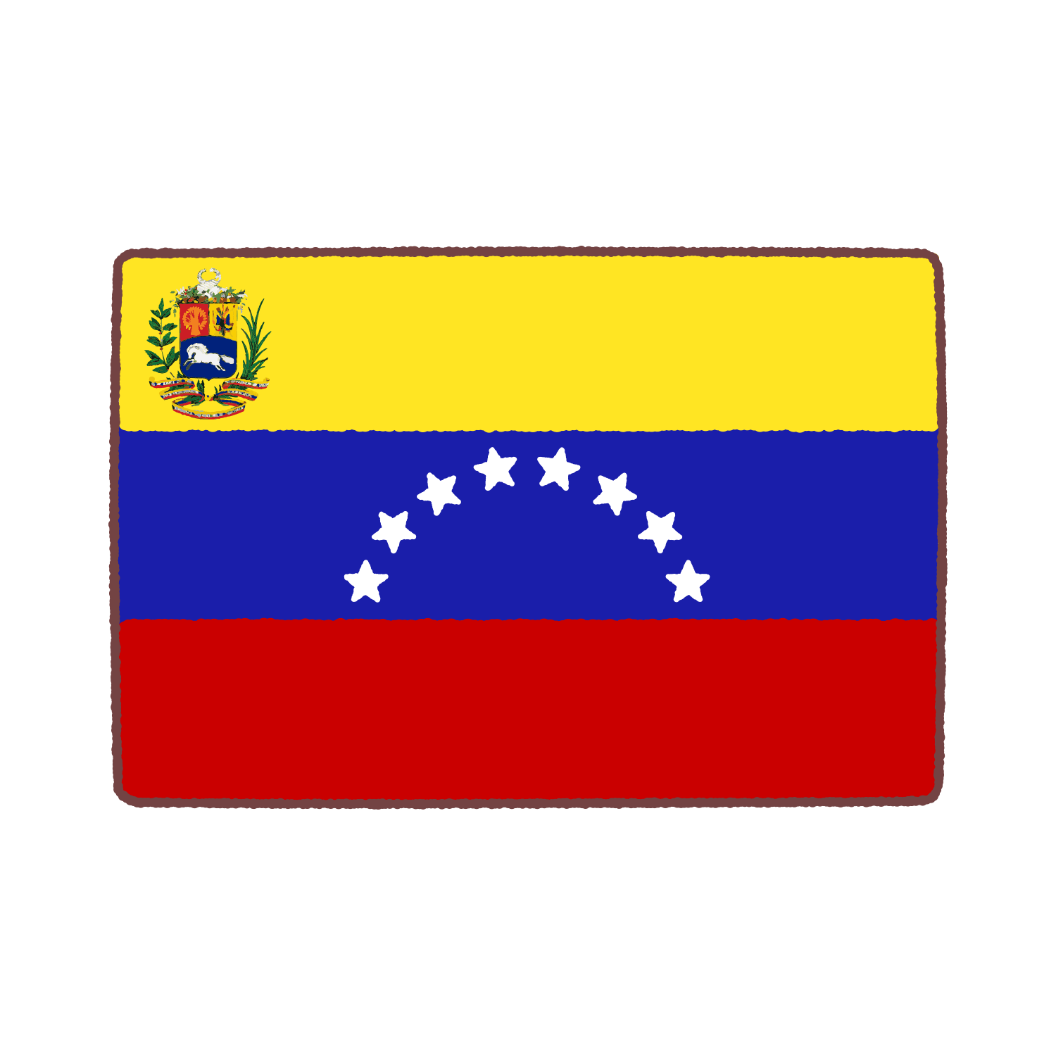 ベネズエラ国旗のイラスト