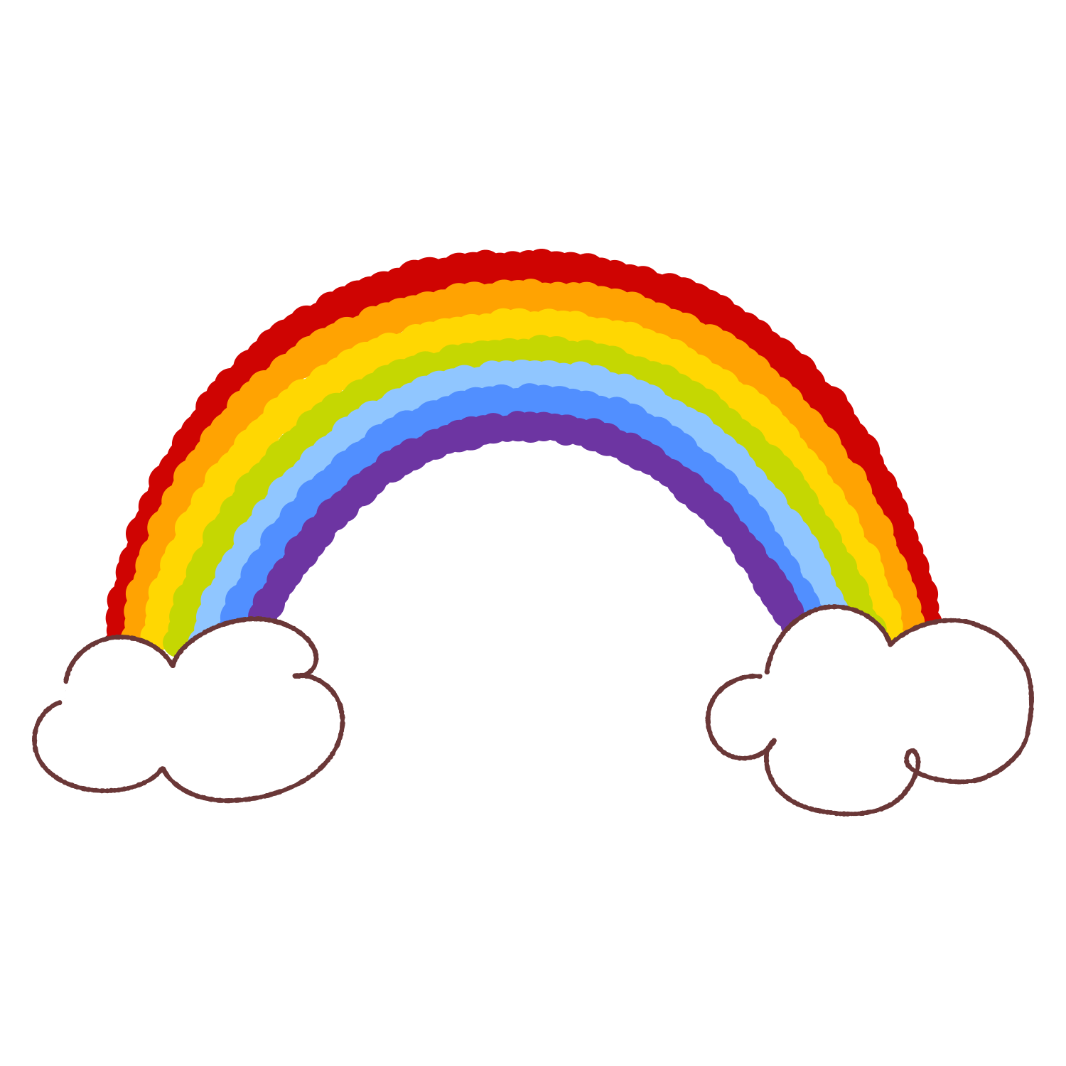 虹（レインボー）のイラスト