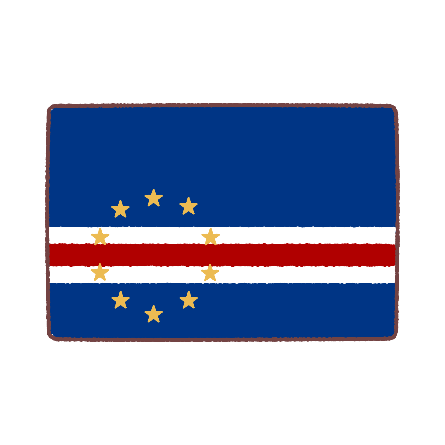 カーボベルデ国旗のイラスト