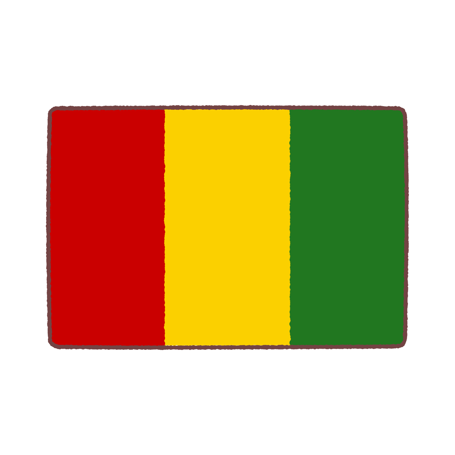 ギニア国旗のイラスト