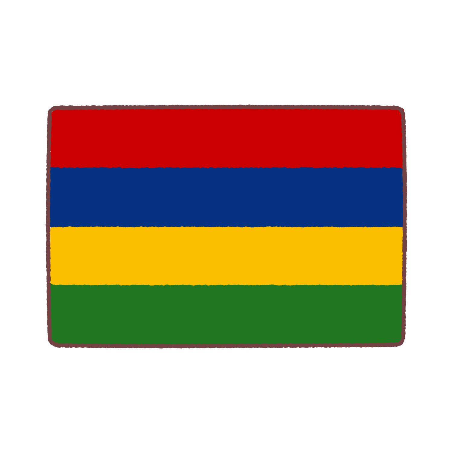 モーリシャス国旗のイラスト