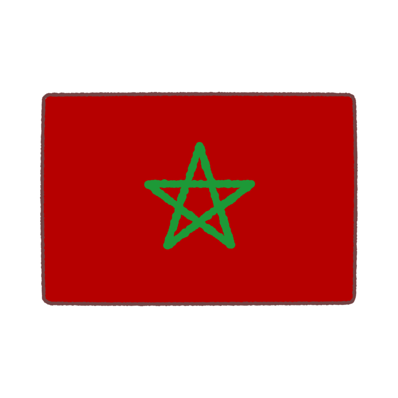 モロッコ国旗のイラスト