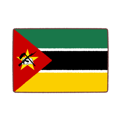 モザンビーク国旗のイラスト